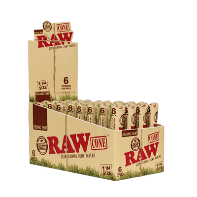 Raw Smoking Products RAW Organic Hemp King Sized Pre-Rolled Cones 3 x 32