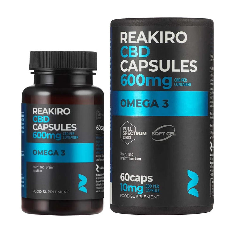 Reakiro CBD Products Reakiro CBD Omega 3 Capsules 600mg 60pcs