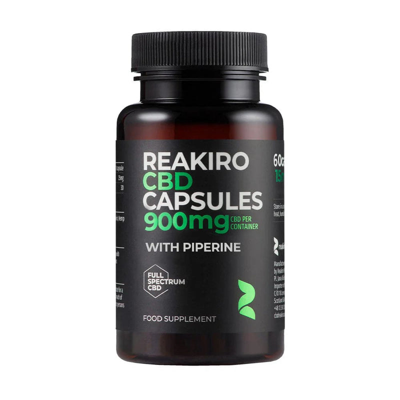 Reakiro CBD Products Reakiro CBD Vegan Capsules with Piperine 900mg 60pcs