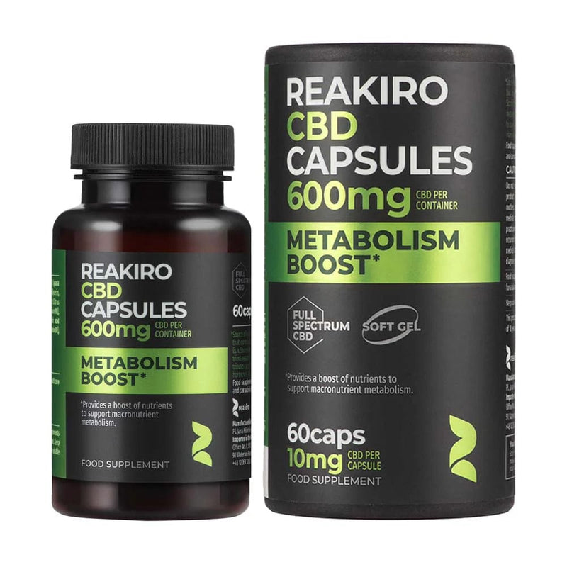 Reakiro CBD Products Reakiro Metabolism Boost CBD Capsules 600mg CBD 60pcs