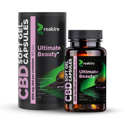 Reakiro Supplements Reakiro Ultimate Beauty CBD Capsules 600mg 60pcs