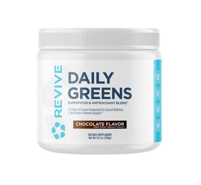 Revive Health and Wellbeing Daily Greens Powder, Chocolate (EAN: 850030689764) - 260 grams