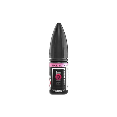 Riot Squad Vaping Products Rhubarb & Passionfruit Riot Squad Black Edition 20mg V2 Nic Salts 10ml (50VG/50PG)