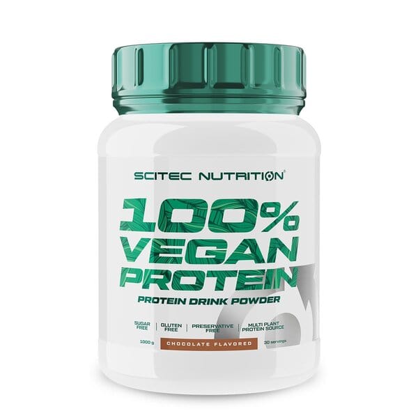 SciTec Protein 100% Vegan Protein, Chocolate - 1000 grams