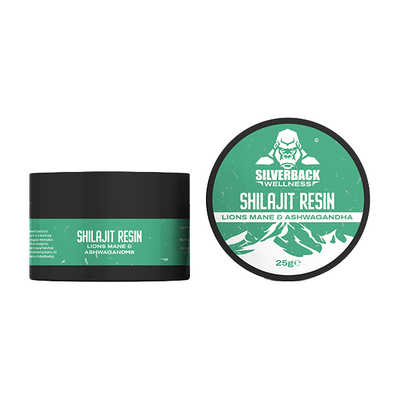 Silverback Wellness Nootropics & Supplements Silverback Wellness Ashwagandha & Lions Mane Infused Shilajit Resin 25g