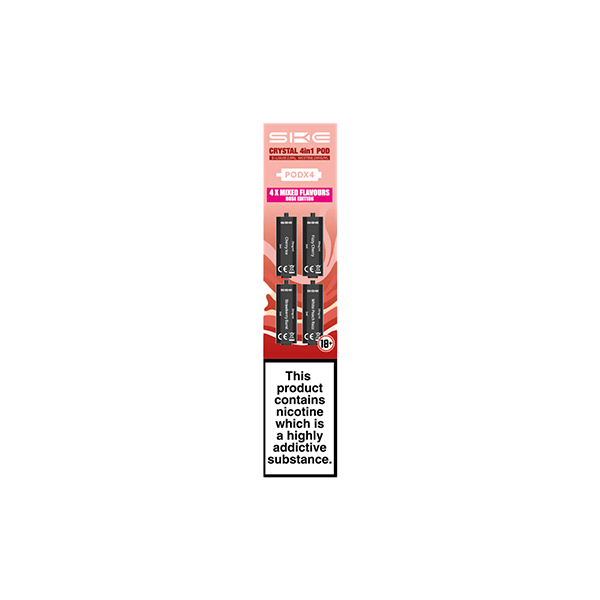 SKE Vaping Products 20mg SKE Crystal 4in1 2400 Replacement Pods 2400 Puffs