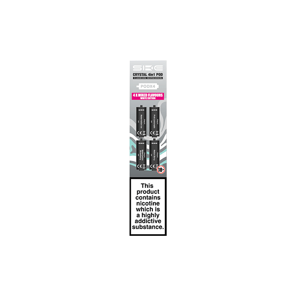 SKE Vaping Products 20mg SKE Crystal 4in1 2400 Replacement Pods 2400 Puffs