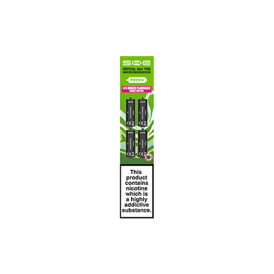 SKE Vaping Products 20mg SKE Crystal 4in1 2400 Replacement Pods 2400 Puffs