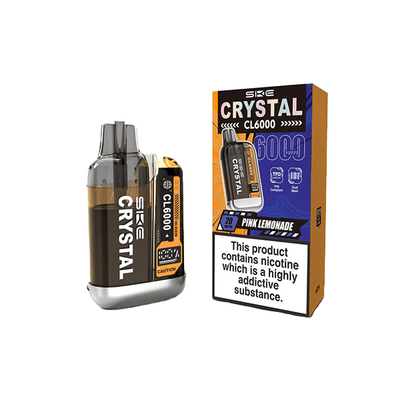 SKE Vaping Products 20mg SKE Crystal CL6000 Disposable Rechargeable Vape Kit 6000 Puffs