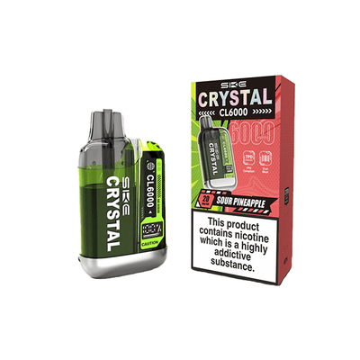 SKE Vaping Products 20mg SKE Crystal CL6000 Disposable Rechargeable Vape Kit 6000 Puffs