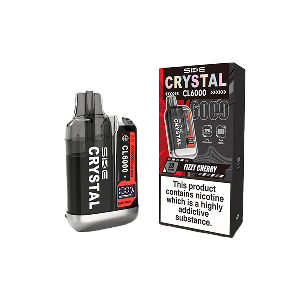 SKE Vaping Products 20mg SKE Crystal CL6000 Disposable Rechargeable Vape Kit 6000 Puffs