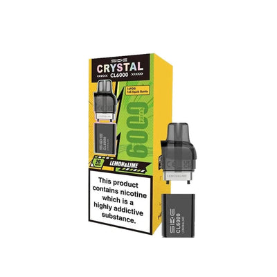 SKE Vaping Products SKE Crystal CL6000 20mg Replacement Prefilled Pods 2ml 1200 Puffs 2 Pcs