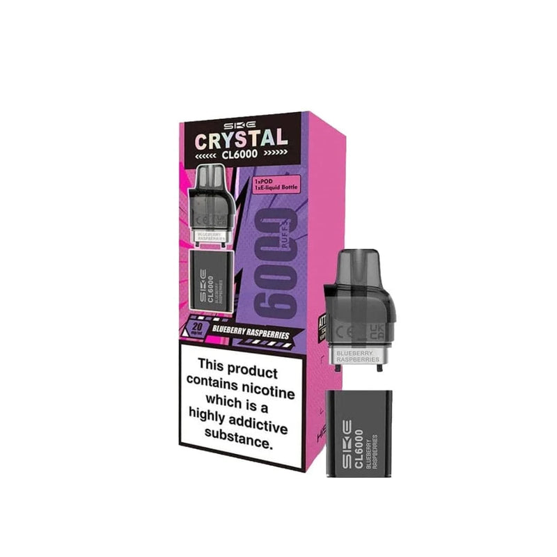 SKE Vaping Products SKE Crystal CL6000 20mg Replacement Prefilled Pods 2ml 1200 Puffs 2 Pcs