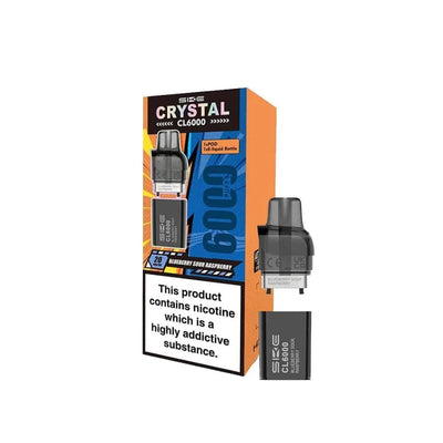 SKE Vaping Products SKE Crystal CL6000 20mg Replacement Prefilled Pods 2ml 1200 Puffs 2 Pcs