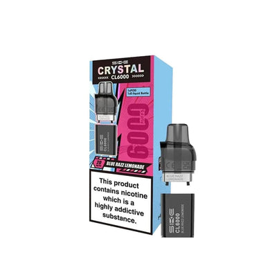 SKE Vaping Products SKE Crystal CL6000 20mg Replacement Prefilled Pods 2ml 1200 Puffs 2 Pcs