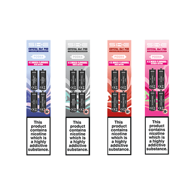 SKE Vaping Products White Edition 20mg SKE Crystal 4in1 2400 Replacement Pods 2400 Puffs