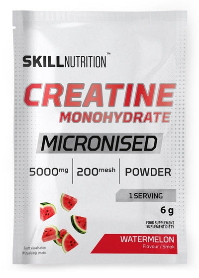 Skill Nutrition Creatine Supplements Micronised Creatine Monohydrate, Watermelon - 6 grams (1 serving)