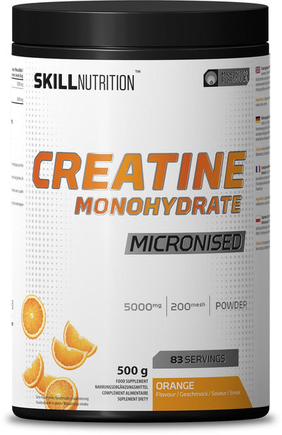 Skill Nutrition Micronised Creatine Monohydrate, Orange - 500g