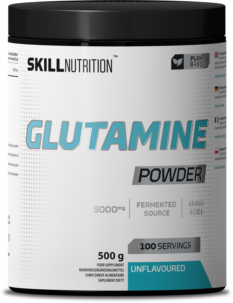 Skill Nutrition Nootropics & Supplements Glutamine Powder, Unflavoured - 500g