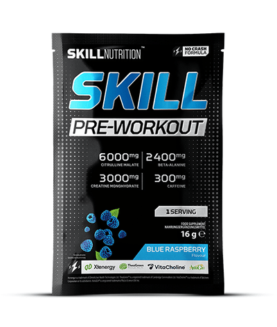 Skill Nutrition Supplements Skill Pre-Workout, Blue Raspberry - 16 grams (1 serving)