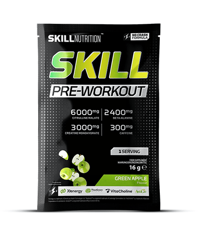 Skill Nutrition Supplements Skill Pre-Workout, Green Apple - 16 grams (1 serving)
