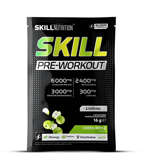 Skill Nutrition Supplements Skill Pre-Workout, Green Apple - 16 grams (1 serving)