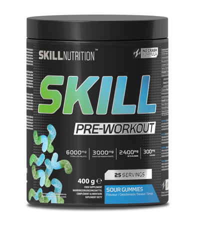 Skill Nutrition Supplements Skill Pre-Workout, Sour Gummies - 400 grams