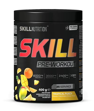 Skill Nutrition Supplements Skill Pre-Workout, Tropical Punch - 400 grams