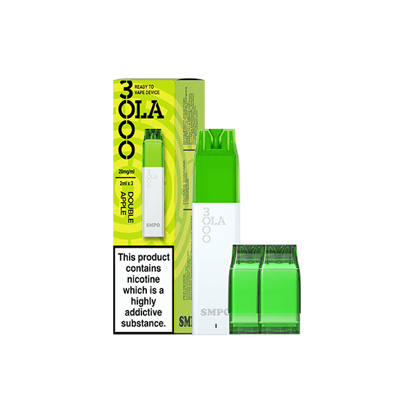 SMPO Vaping Products 20mg SMPO Ola 3000 Prefilled Pod Vape Kit - 2ml (Pack of 3)