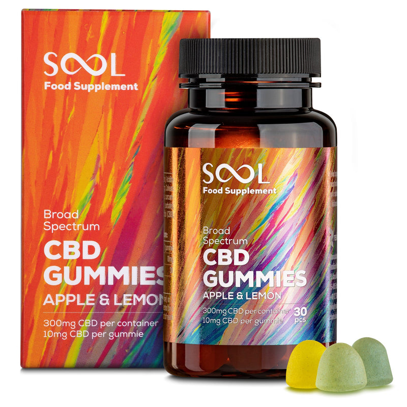 SOOL Supplements SOOL CBD Gummies Apple & Lemon 300mg 30pcs