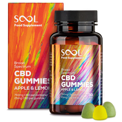 SOOL Supplements SOOL CBD Gummies Apple & Lemon 750mg 30pcs