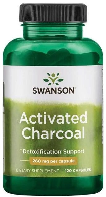 Swanson Activated Charcoal, 260mg - 120 caps