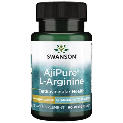 Swanson Amino Acids and BCAAs AjiPure L-Arginine, 500mg - 60 vcaps