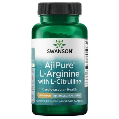 Swanson Amino Acids and BCAAs AjiPure L-Arginine with L-Citrulline - 60 vcaps