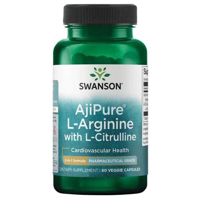 Swanson Amino Acids and BCAAs AjiPure L-Arginine with L-Citrulline - 60 vcaps