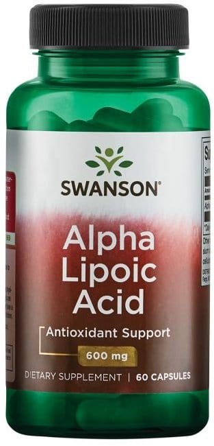 Swanson Amino Acids and BCAAs Alpha Lipoic Acid, 600mg - 60 caps