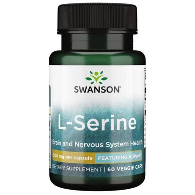 Swanson Amino Acids and BCAAs L-Serine, 500mg - 60 vcaps