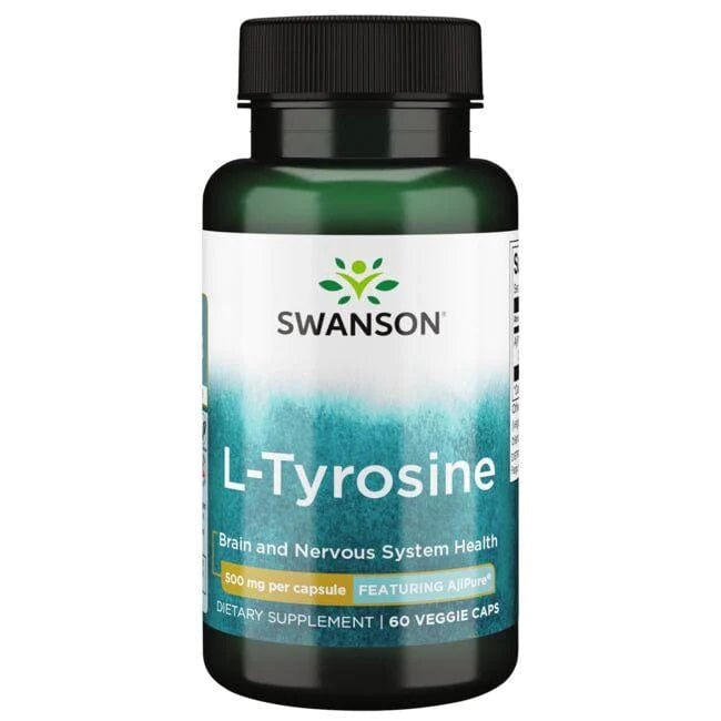 Swanson Amino Acids and BCAAs L-Tyrosine, 500mg - 60 vcaps