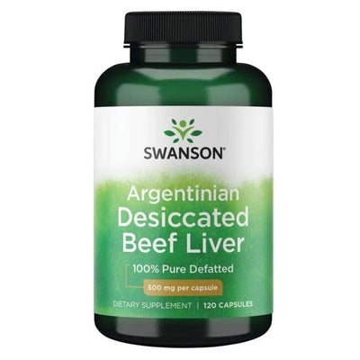 Swanson Argentinian Desiccated Beef Liver, 500mg - 120 caps