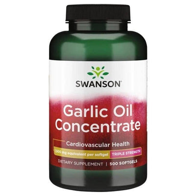 Swanson Garlic Oil Concentrate, 1500mg - 500 softgels