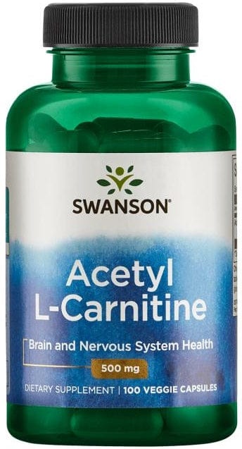 Swanson Health and Wellbeing Acetyl L-Carnitine, 500mg - 100 vcaps