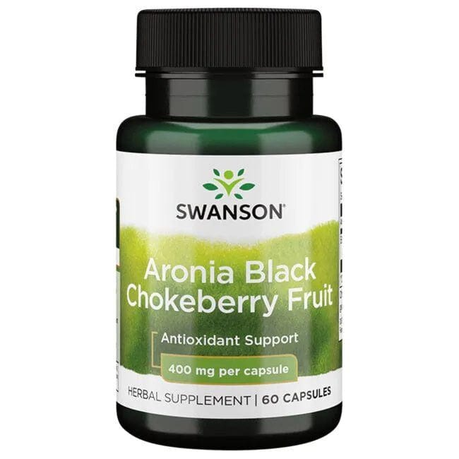 Swanson Health and Wellbeing Aronia Black Chokeberry Fruit, 400mg - 60 caps
