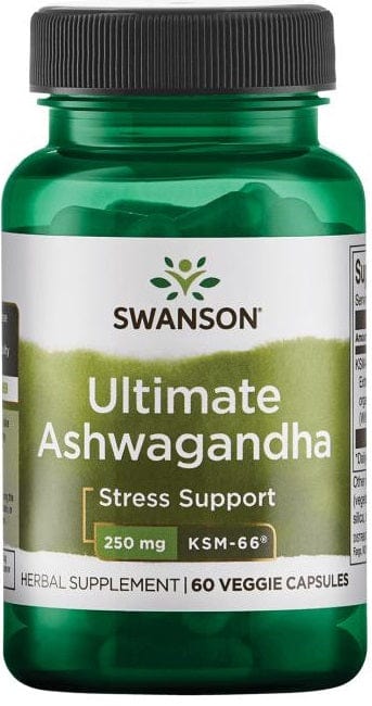 Swanson Health and Wellbeing Ashwagandha Ultimate KSM-66, 250mg - 60 vcaps