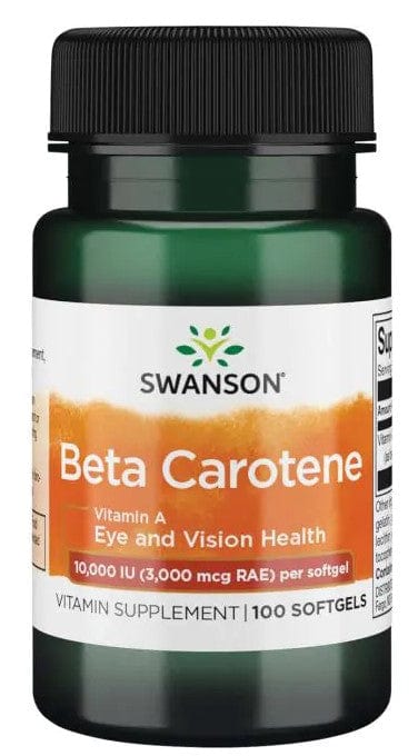 Swanson Health and Wellbeing Beta-Carotene (Vitamin A), 10 000 IU - 100 softgels