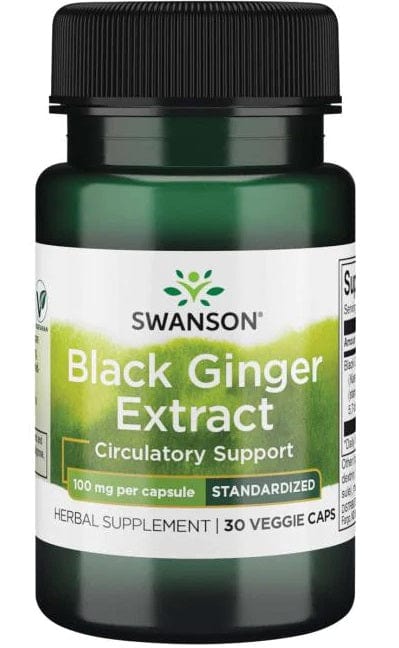 Swanson Health and Wellbeing Black Ginger Extract, 100mg - 30 vcaps