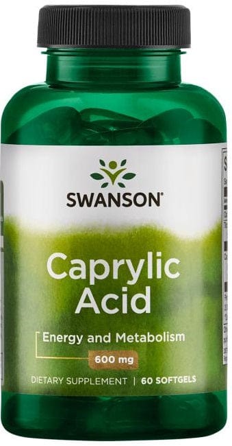 Swanson Health and Wellbeing Caprylic Acid, 600mg - 60 softgels