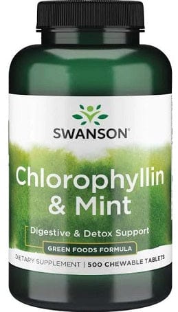 Swanson Health and Wellbeing Chlorophyllin & Mint - 500 chewable tablets