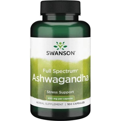 Swanson Health and Wellbeing Full Spectrum Ashwagandha, 450mg - 100 caps