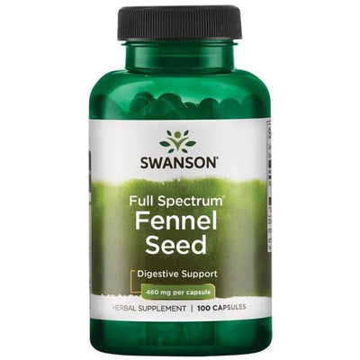 Swanson Health and Wellbeing Full Spectrum Fennel Seed, 480mg - 100 caps