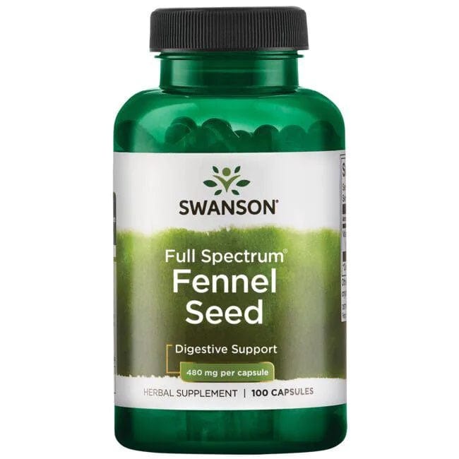 Swanson Health and Wellbeing Full Spectrum Fennel Seed, 480mg - 100 caps